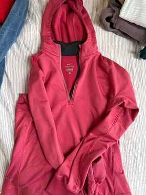Nike Pink Dri-FIT Half-Zip Performance Hoodie